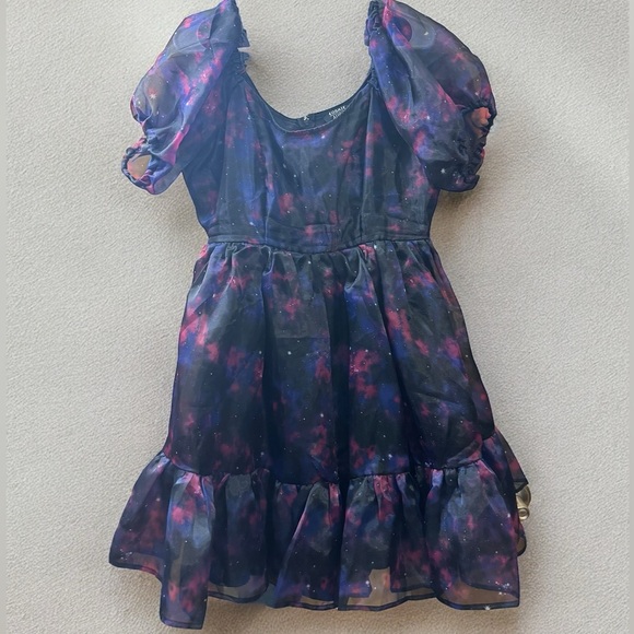 Cosmic Aura Hot Topic Whimsical Galaxy Babydoll Dress - Picture 3 of 7